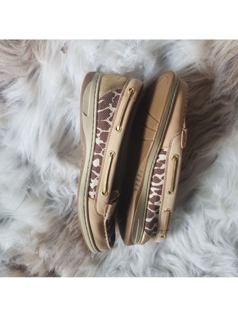 Sperry Angelfish Tan Gold Giraffe Print - Picture 6 of 6